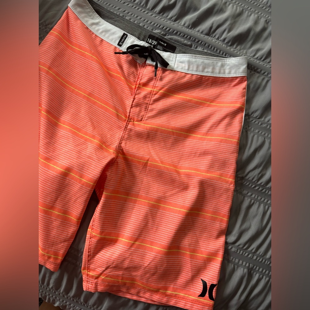 Hurley Men's Orange and White Board Shorts